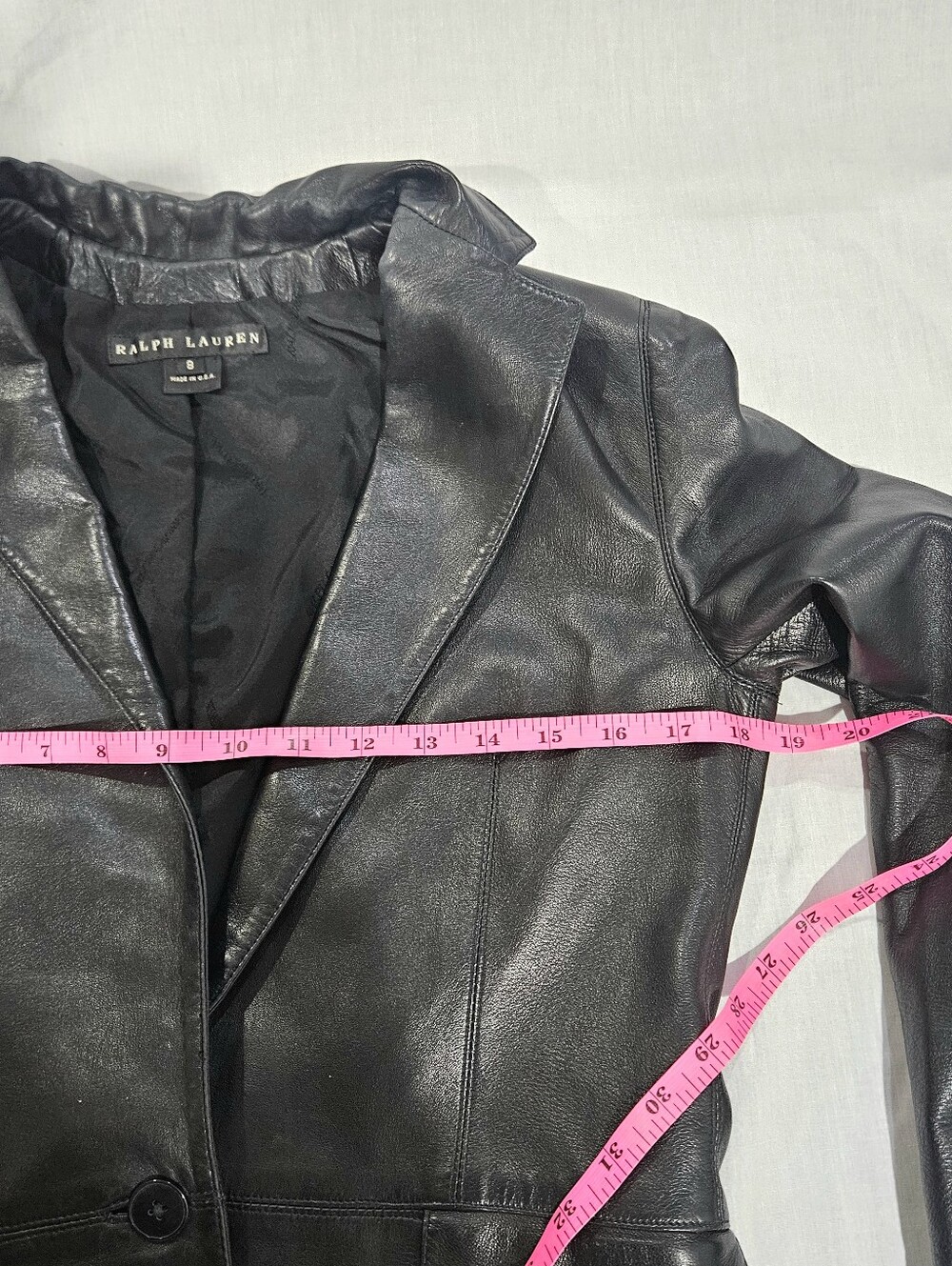 Ralph Lauren Women's Black Leather Blazer - Picture 6 of 8